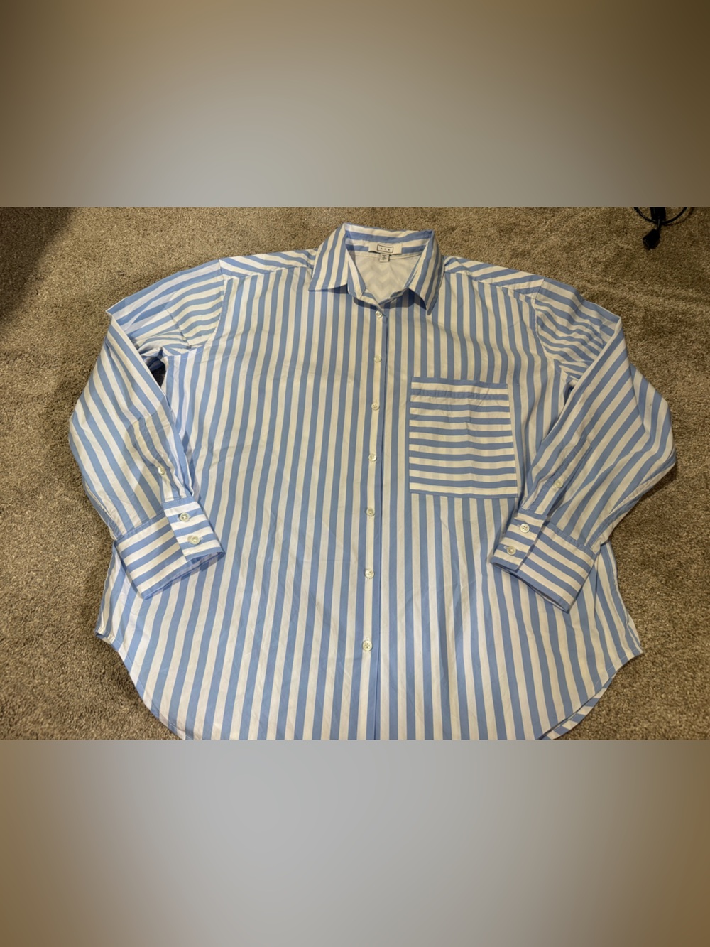 AYR Deep End button down in Blue/White Stripe!